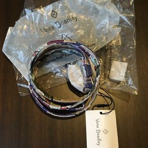 Vera Bradley Falling Flowers Neutral Lanyard